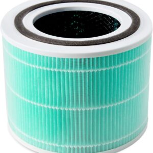 Filtro compatibile per Levoit Core 300/300S, 3 in 1 HEPA, Carbone Attivo ad Alta Efficienza, Verde