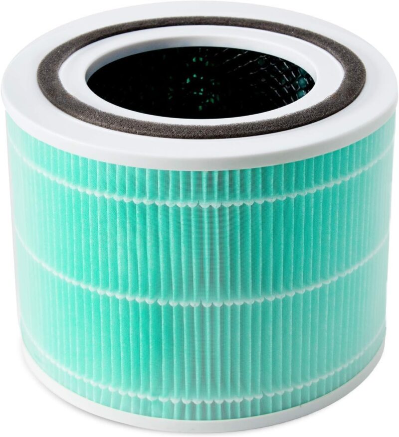 Filtro compatibile per Levoit Core 300/300S, 3 in 1 HEPA, Carbone Attivo ad Alta Efficienza, Verde