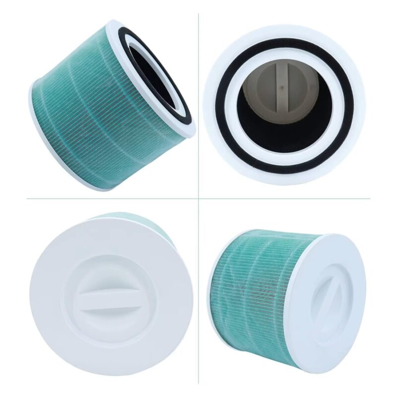 Filtro compatibile per Levoit Core 300/300S, 3 in 1 HEPA, Carbone Attivo ad Alta Efficienza, Verde - immagine 2